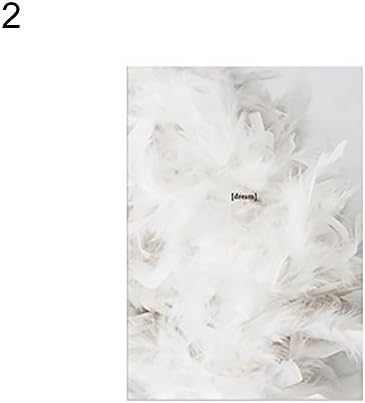 Honghong Modern Feather Letters Girls Wall Art Oil Canvas Painting Home Office Decor (2#)