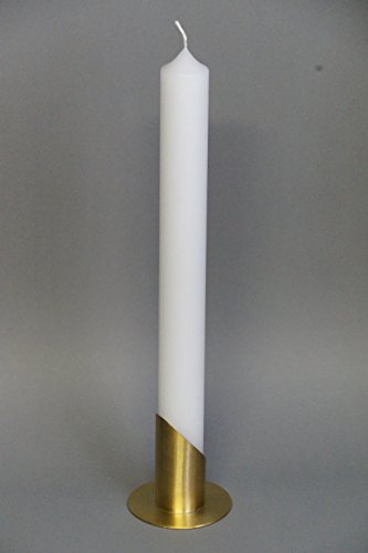 Kerzenhalter / Kerzenständer, Gold ; für Tauf- und Kommunionkerzen, 4 cm ; M 14 - 2