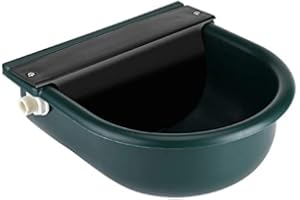 GREENSEN Automatic Livestock Water Bowl, Stainless Steel Float Valve Feeder for Horses, Cattle, Goat, Sheep, Dog