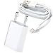 Produktbild 100% Original Apple iphone 5 5s 5c 6 6 Plus 6s 6s Plus Ladekabel MD1818ZM/A Lightning USB-Datenkabel mit Netzteil Adapter Greensipp (Weiß, 1m, ipad Air & ipad mini touch, 2er SET, BULK- ohne Originalverpackung)