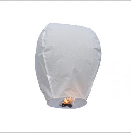 20 x Eco-Friendly Sky Lanterns for Christmas, New Year, Chinese New Year, Weddings & Parties (40cms 58cms x 105cms) (White) - 3