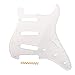 Produktbild BESPORTBLE 1 Ply Transparent Klar SSS Pickguard Set 11 Löcher mit Befestigungsschrauben für Strat E-Gitarre Fender Mexiko Moderne Stil Strat Gitarrenteile (Transparent)
