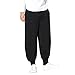Produktbild Geili Herren Hose Lang Ethnisch Stil Einfarbige Freizeithose Übergrößen Loose Fit Baggy Pumphose Aladinhose Pluderhose Haremshose Yoga Hose Jogginghose mit Gummiband und Kordel für Männer