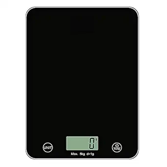 Saiyam Electronic Kitchen Digital Scale Weighing Machine Food Weight Scale with LCD Display and Tempered Glass Surface for Food Cooking Baking (23 x 16 x 2 cm, Multicolor)