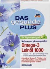 DAS gesunde PLUS Omega-3 Leinöl 1000 Kapseln, 1 x 30 St  Nahrungsergänzungsmittel : Amazon.de: Drogerie \u0026 Körperpflege