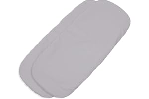 Tititnins® - Pack 2ud Funda Colchón Capazo Joolz Hub+ Pique Gris - Sabana Capazo Bajera Ajustable (100% Algodón)