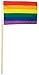 Produktbild Fahne Flagge Regenbogen - Gayflag 30 x 45 cm mit Stab