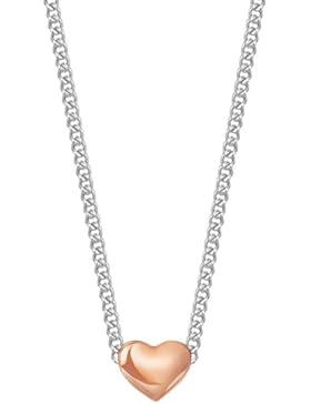Esprit Essential Damen-Kette mit Anhänger ES-HEART NUGGET ROSE Edelstahl rhodiniert - ESNL13259C420