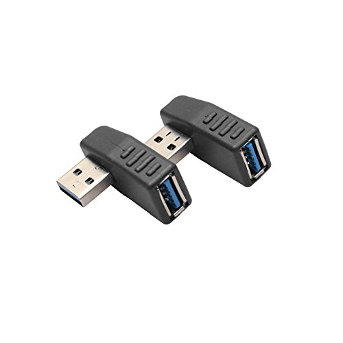 Balai USB 3.0 Stecker auf Buchse 90 Grad Adapter Kupplungsstecker Linker und Rechter Winkeladapter, 2 Stk - 6