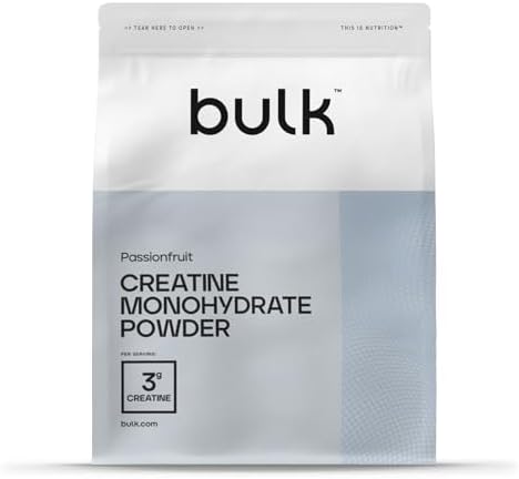 Bulk Creatina Monoidrato Polvere 500 g | 147 porzioni | Creatina micronizzata pura | Frutto della passione | Vegano e Halal | Ideale per fitness, allenamento e palestra | Si scioglie facilmente