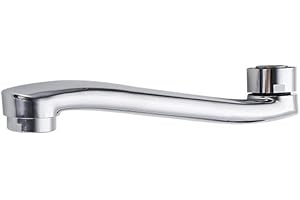 REACHMALL Connettore estensore per rubinetto in acciaio inossidabile, connettore di prolunga per rubinetto da cucina e bagno, parti di ricambio per riparazione rubinetto a parete (18 cm)