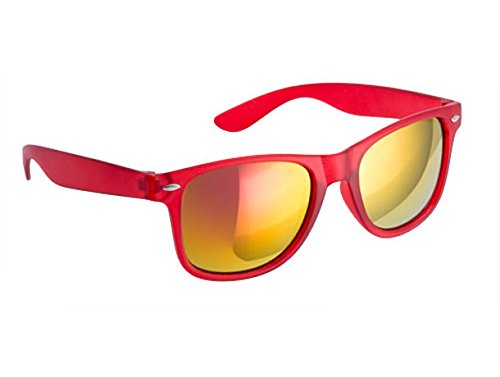 HOLI DOLLY Gafas de Sol para Fiestas Holi (Rojo)