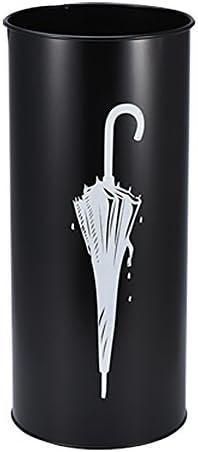 Umbrella Stands WSSF Iron Leak-proof Water Umbrella Bucket Floor-standing Hotel Lobby Living Room Umbrella Shelf Storage Holder,20 * 45cm (Color : BLACK)