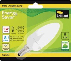 Preisvergleich Produktbild Brilliant BRI - 9W Sparlampe 90638A05