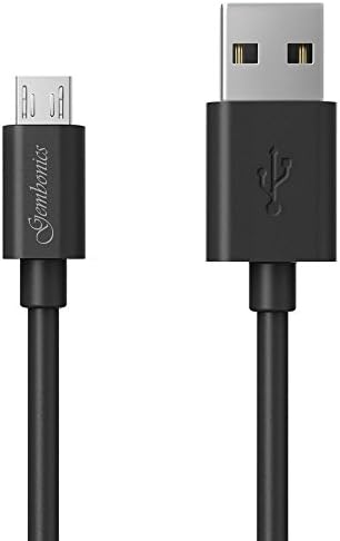 Gembonics Micro USB Cables, Premium 3ft High Speed USB 2.0 A Male to Micro B Tangle Free Sync and Charging Cable for Android, Samsung, HTC, Motorola, Nokia, Sony and More (Black)