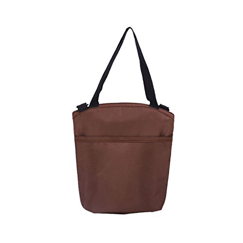 Mummy Insulation Tote Bag Picnic Lunch Bag Insulated Cooler Travel Zipper Organizer Shoulder Bags Thermal Insulation Baby Feeding Bottle Bag,Brown