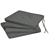 Beautissu 4er Set Stuhlkissen Kim 40x40x3cm Sitzkissen für Stühle im Indoor & Outdoor-Bereich Dicke Polsterung Anthrazit & div Farbe Beautissu 4er Set Stuhlkissen Kim 40x40x3cm Sitzkissen für Stühle im Indoor & Outdoor-Bereich Dicke Polsterung Anthrazit & div Farbe