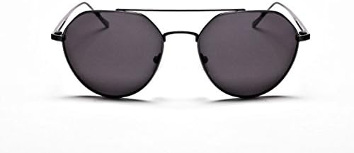 Tom Archer unisex high quality metal stylish modern designer aviator polarised UV protection sunglasses with case cleaning cloth lens care kit for men women (Grey with Gunmetal Frame)