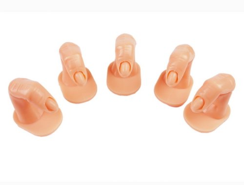 5 Pcs Acrylic Nail Art Practise Finger Training Display Decoration