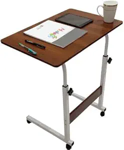 Maskeen Laptop Desk Adjustable Height Computer Wood Table Stand Bed Bedside Foldable Bed Study Table Portable Multifunction Laptop Table Lapdesk for Children Bed Foldabe Table Work Office Home (Brown), Full