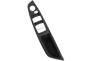KAKULKOMEN Right Hand Drive RHD Interior Door Armrest Handle Panel Pull Trim Cover Without Mirror Folding Switch Button For B-MW 5 Series F10 F11 F18 (Black)