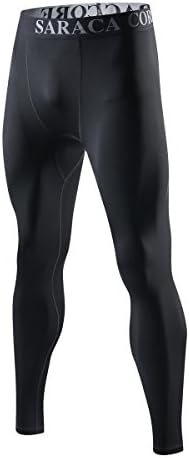 saracacore Men's Compression Tight Sport Workout Pants Leggings Base Layer