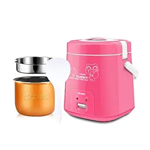 WorldCare 1 8L 300W 2-3 People Portable Mini Electric Rice Cooker nstick Cooking Pot 220V Camping Picnic Color Pink443649 | Pack of 1