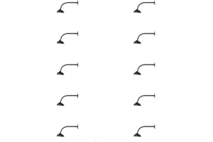 RANRAO Lampes de chemin de fer miniatures, 10 x lampes murales LED de calibre OO/HO, lampadaires de rue, poteaux de lampe de chemin de fer