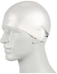 Speedo Junior Plain - Gorro de natación infantil, tamaño único, color blanco