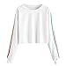 Produktbild Pullovershirt Damen Pullover,Elecenty Frauen Reizvolle Blusenshirt Herbst Kapuzenpullis Patchwork Sweatshirts Lose Pullis Streifen Bluse Sportshirt Tops