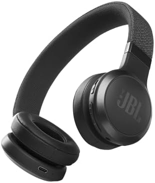 JBL LIVE 460 NC, Cuffie On-Ear Wireless Bluetooth con Cancellazione Adattiva del Rumore, Cuffia Pieghevole Senza Fili per Musica, Chiamate e Sport, Fino a 50h di Autonomia, Nero