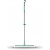NEYU Magic Broom Wiper for Bathroom & Floor Cleaning, Silicone Sweeper with Built-in Drying Squeegee & Dust Remover