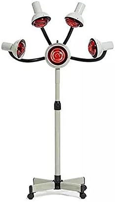 5 Head Infrared Heat Lamp Red Light Hair Dryer Color Processor Hair Styling Flexible Arms With Wheels Bulbs 750W