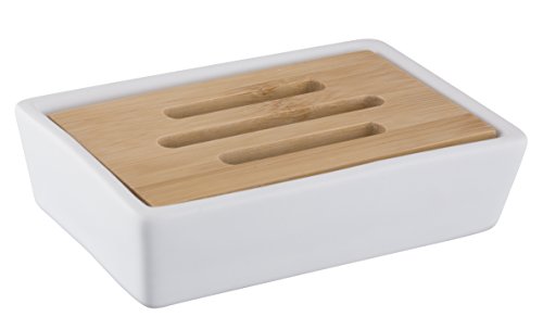 Nizza Mare Free Standing Collezione Pure Design Portasapone, Bianco, 12 x 8 x 3 cm