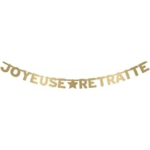 Bannière "J'peux Pas J'ai Retraite" - Décoration Pailletée Or Pour Fête De Départ - Intérieur Et Extérieur - Célébration Joyeuse Et Unique