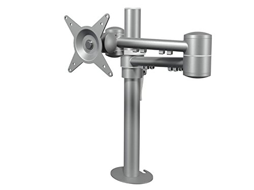 Dataflex 662 ViewMate Style Monitorarm (Tragkraft max. 15kg, bis 61 cm (24 Zoll) Bildschirmdiagonale, VESA: MIS-D 75×75/100x100mm kompatibel, Säule Höhe 400mm) silber - 2
