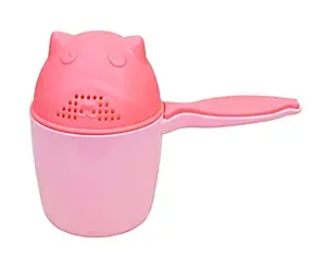 GETZET Baby Bath Tub Baby Shampoo Bath Cup Cartoon Bear Shape Baby Bath Cup Bathing Bailer Baby Shower Spoons Baby Shower Water Scoop Baby Bath Tumbler and Baby Shower Cap for Kids.