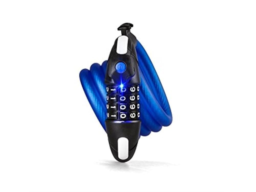 ATTOUPAN Bike Lock Security Kabelschloss Kombination Best für Fahrrad Outdoor (Blau)