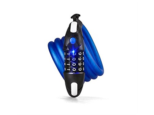ATTOUPAN Bike Lock Security Kabelschloss Kombination Best für Fahrrad Outdoor (Blau)