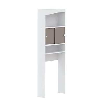 Symbiosis Meuble WC-Machine à laver-Corps blanc-façade taupe/6090A2191A17