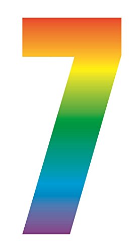 High Quality Modern Trendy Wheelie Bin Self Adhesive Number Stickers For Doors Shops Office Cafe Hotels Dustbin [ Number 7]