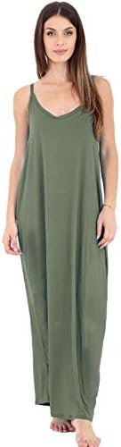ONE LOOK CLOTHING Ladies Boho Style Sleeveless Long Jersey Maxi Dress CAMI Strappy Loose FIT 5 Colours Available 8-20 (XXL (16/18), Turquoise)