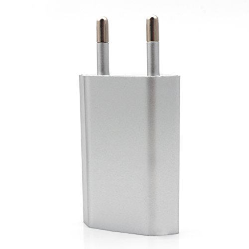 Original iProtect® USB Netzteil Slim Charger für alle Kabel mit USB Anschluss in silber - 2