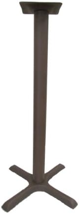 Oak Street Manufacturing B22BRZ-BAR Powder Coated Bronze Bar Height Cross Base, 22" Width x 42" Height x 22" Depth