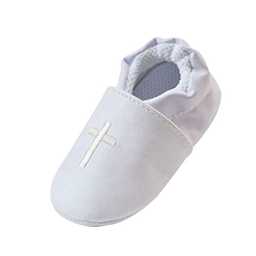 Etosell Baby Cross Baptism Christening Shoes Church Soft Sole Toddlers Leather Shoes (L/12-18Months)