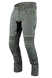 pantalon moto gris Mezcla de algodón de alta calidad con forro de aramida.