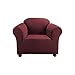 Produktbild Sure Fit Simple Stretch Subway Sofabezug, Taupe, burgunderfarben, Chair