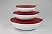 Produktbild TUPPERWARE Allegra 3,5 L+1,5 L+740 ml rot-weiß Schale Schüssel Servierschalen