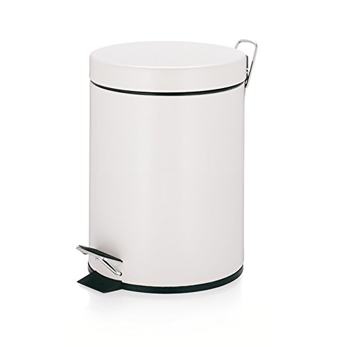 KELA 20878, Kosmetikeimer 5 l, Silent-Close, Metall, Rika, Weiß