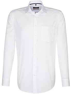 SEIDENSTICKER Herren Hemd Modern Langarm Bügelfrei Uni / Uniähnlich Businesshemd Kent-Kragen Kombimanschette weitenverstellbar